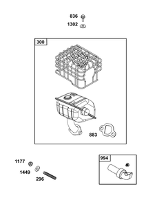 Part Location Diagram of 595078 Briggs and Stratton Muffler
